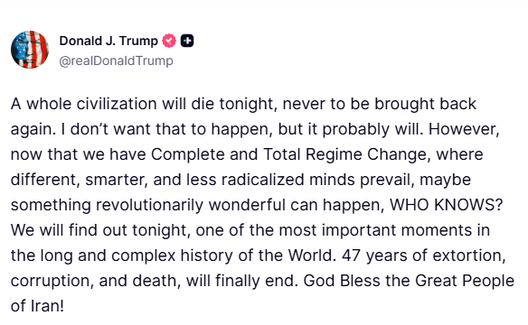 🚨 "A Whole Civilization Will Die Tonight":