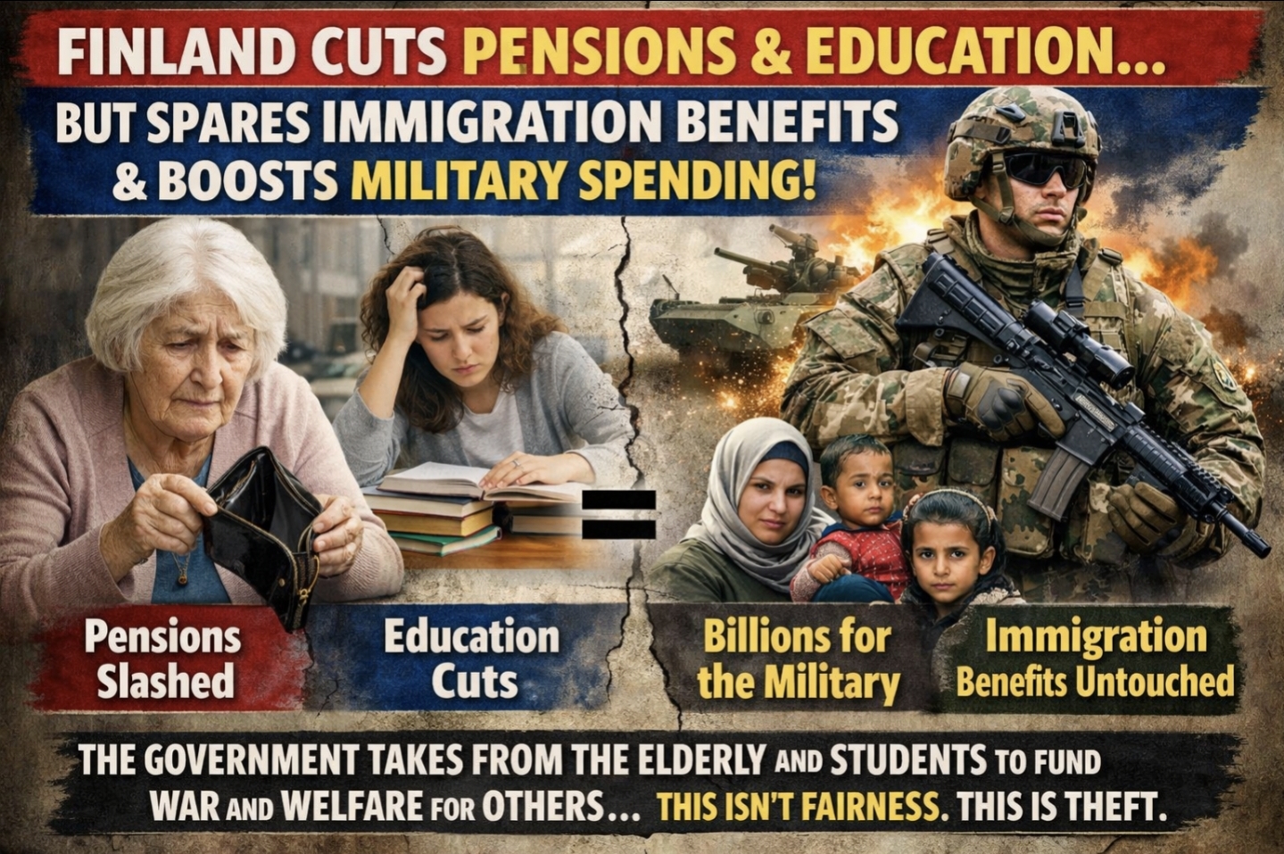 Finland Proposes Cuts to Pensions and Education Funding as Military and Immigration Spending Remains Steady