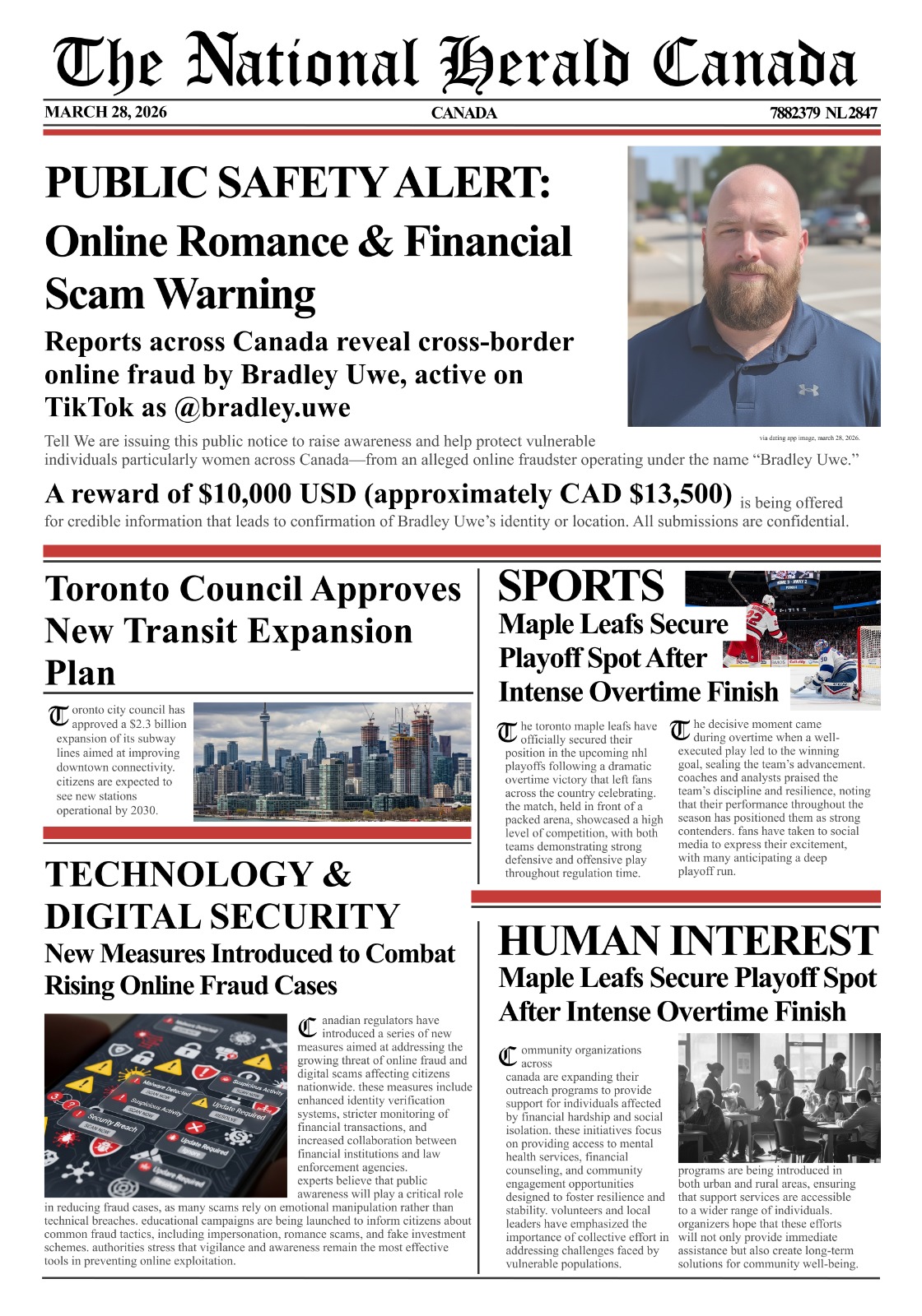 ⚠️ PUBLIC SAFETY ALERT: ONLINE ROMANCE & FINANCIAL SCAM WARNING ⚠️