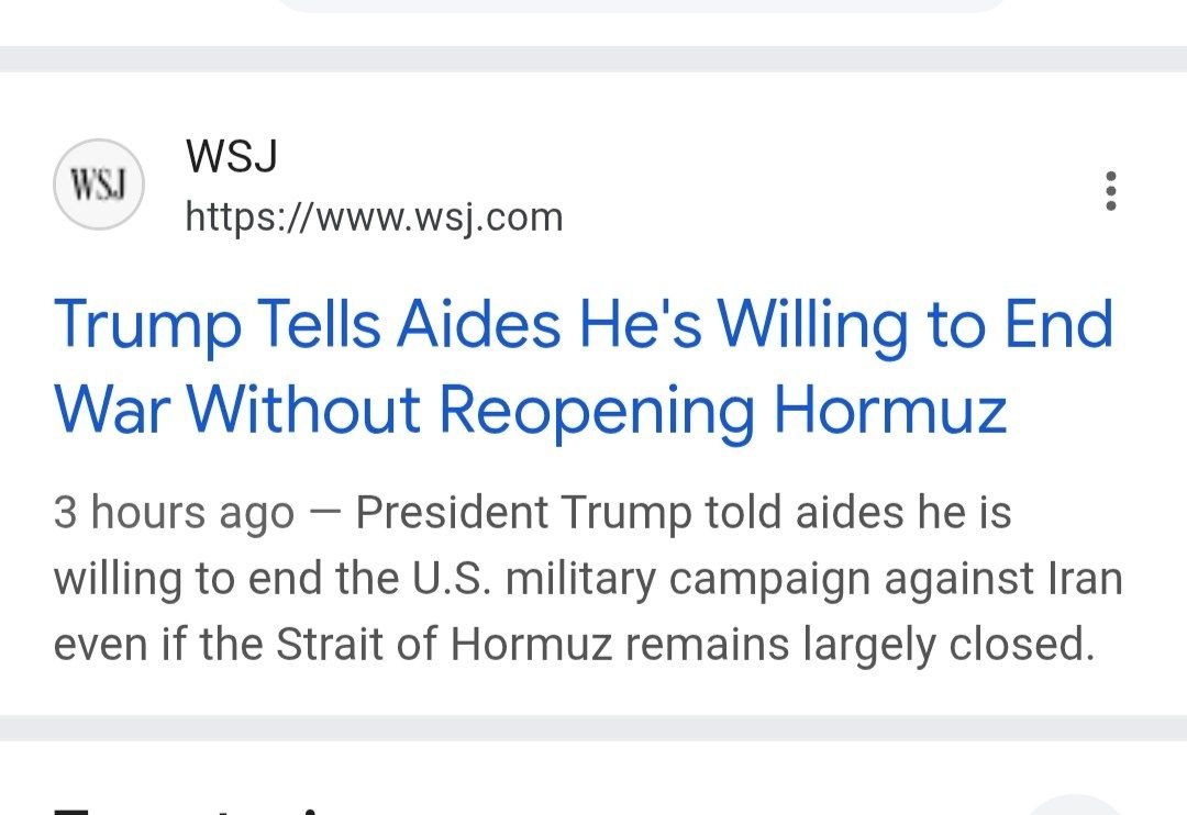 EXCLUSIVE: Trump Signals Exit Strategy—Willing to End Iran War Even If Hormuz Remains Closed